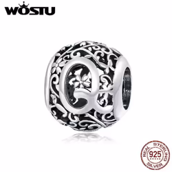 Wostu Authentic Original 925 Sterling Silver Mori Letter A-z Charm Beads For Women Bracelet & Bangle Diy Jewelry Making - Q
