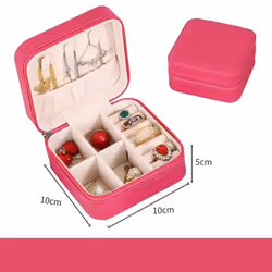 Travel Jewelry Case Storage Boxes Holder Portable Jewelry Box Jewelry Organizer Leather Storage Zipper Jewelers Joyero Packag ...