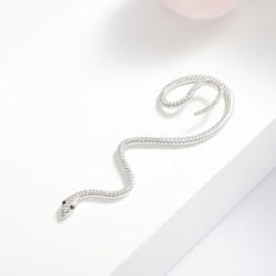 1 Pcs Fashion Dragon Ear Clip Cartilage Piercing Stud Sexy Women Jewelry Punk Style Twining Snake Shape Earrings Stud - silver