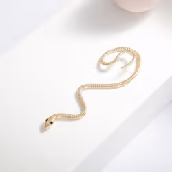 1 Pcs Fashion Dragon Ear Clip Cartilage Piercing Stud Sexy Women Jewelry Punk Style Twining Snake Shape Earrings Stud - gold