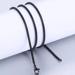 Simple 2mm/3mm Women Round Box Chain Necklaces For Women Men Stainless Steel Never Fade Rose Gold - silver, 3mm-55cm