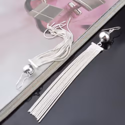 Fashion Women&apos;s Long Tassel Drop Dangle Hook Earrings Statement Jewelry
