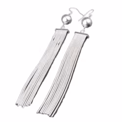 Fashion Women&apos;s Long Tassel Drop Dangle Hook Earrings Statement Jewelry
