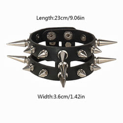 Fashion Pu Leather Bracelet Adjustable Men Women Leather Wristband Punk Style Cool Street Leather Bracelet Jewelri Gift - H