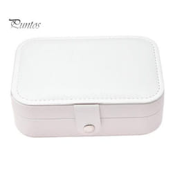 Jewelry Storage Box Earring Necklace Holder Large Capacity Multiple Compartments Lightweight Portable Jewelry Organizer - white