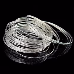 100 Pcs Bracelets Silver Plated Steel Wire Cuff Slim Bangle Bracelet Set