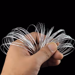 100 Pcs Bracelets Silver Plated Steel Wire Cuff Slim Bangle Bracelet Set
