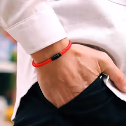 Grade A Keel Rope Bracelet Men Femme Lucky Red Thread Braclet Attract Mirco Magentic Couple Braslet Wealth Prosp - as the picture, redM 19.5cm 7.7Inch