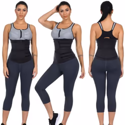 Sweat Waist Trainer For Women Trimmer Corset Weight Loss Belt Waist Shaper Slimming Corset - black, M