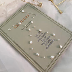 Natural Baroque Pearl Necklace 925 Sterling Silver Accessory Jewelry Gifts For Women - white, 45cm