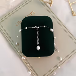 Natural Baroque Pearl Necklace 925 Sterling Silver Accessory Jewelry Gifts For Women - white, 45cm