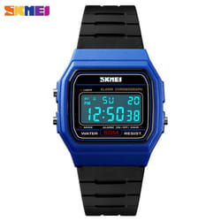 Skmei Dial Sport Waterproof Led Display Watch - Blue
