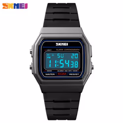 Skmei Dial Sport Waterproof Led Display Watch - Grey