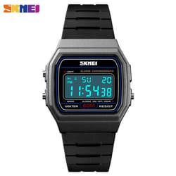 Skmei Dial Sport Waterproof Led Display Watch - Grey