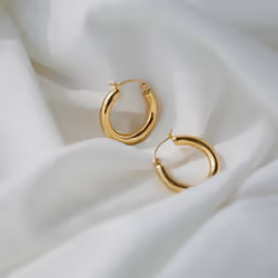s925 Silver Smooth Hoop Earrings for Women Men Punk Geometric Hoop Earrings Fine Jewelry - Gold