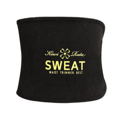 Neoprene Waist Trainer Men Shaper Tummy Control Shapewear Workout Waist Trimmer Fitness Sweat Belt - black, S