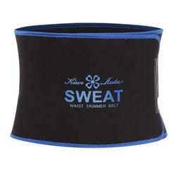 Neoprene Waist Trainer Men Shaper Tummy Control Shapewear Workout Waist Trimmer Fitness Sweat Belt - blue, S