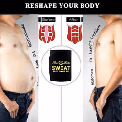 Neoprene Waist Trainer Men Shaper Tummy Control Shapewear Workout Waist Trimmer Fitness Sweat Belt - blue, S
