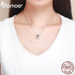 Bamoer Genuine 925 Sterling Silver Letter E Alphabet Beads Charms Fit Charm Bracelets & Bangles Diy