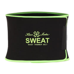 Neoprene Waist Trainer Men Shaper Tummy Control Shapewear Workout Waist Trimmer Fitness Sweat Belt - green, M