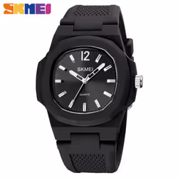 SKMEI Fashion Men Watches Simple Quartz Wristwatches 50M Waterproof Outdoor Sport Watch - Black