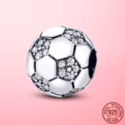 Sport Love Dangle Charm Fit Bracelet Necklace 925 Sterling Silver Skate Shoes Football Beads Pendant 925 Silver Original Jewe ...