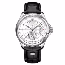 Men Watch Fashion Top Luxury Sport Men&apos;s Wristwatch Waterproof Luminous Leather Date Quartz Watches Man Clock - silver,s ...