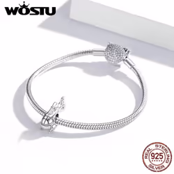 Wostu 925 Sterling Silver Vintage Little Helicopter Charms Beads For Original Bracelet & Bangle Diy Jewelry
