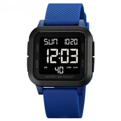Sport Digital Watch Fashion Men&apos;s Watches Led Chronograph Date Countdown Electronic Wristwatch Waterproof Male Clock - black,blue