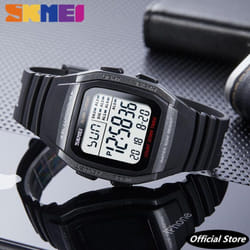 Skmei Mens Digital Countdown Chronograph Wrist Watch - Silver