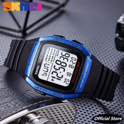 Skmei Mens Digital Countdown Chronograph Wrist Watch - Blue
