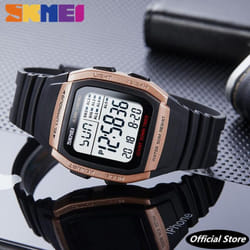 Skmei Mens Digital Countdown Chronograph Wrist Watch - Rose Gold
