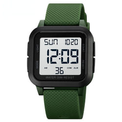 Sport Digital Watch Fashion Men&apos;s Watches Led Chronograph Date Countdown Electronic Wristwatch Waterproof Male Clock - white,green