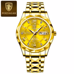 New Top Brand Luxury Man Wristwatch Waterproof Luminous Date Week Men Watches Stainless Steel Quartz Men&apos;s Watch Male -  ...