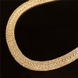 Fashion Luxury Gold Rhinestone Necklace Earrings Jewelry Set Bridal Wedding Romantic Jewelry Necklace - silver