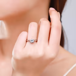 Tancise Classic 925 Sterling Silver  Zircon Ring Ladies Jewelry Wedding Promise Party Gift - silver, 7