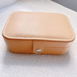 Button Storage Zipper Jewelers Organizer Container Box Portable Jewelry Box Jewelry Organizer Display Travel Jewelry Case Boxes - khaki