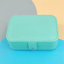 Button Storage Zipper Jewelers Organizer Container Box Portable Jewelry Box Jewelry Organizer Display Travel Jewelry Case Boxes - blue