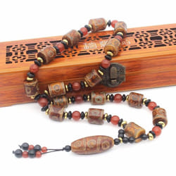 Natural Agate Eye Stone Necklace Tibetan Name Wind Necklace