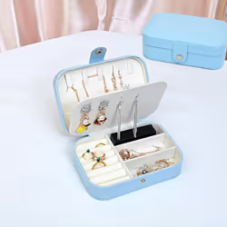 Button Storage Zipper Jewelers Organizer Container Box Portable Jewelry Box Jewelry Organizer Display Travel Jewelry Case Box ...