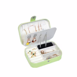 Button Storage Zipper Jewelers Organizer Container Box Portable Jewelry Box Jewelry Organizer Display Travel Jewelry Case Box ...