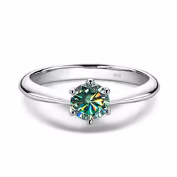 Bague Ringen 1.0 Carat D Color Moissanite Wedding Rings For Women Top Quality 18k White Gold Color 925 Sterling Silver Jewelr ...