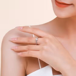 Tancise Classic 925 Sterling Silver  Zircon Ring Ladies Jewelry Wedding Promise Party Gift - silver, 9