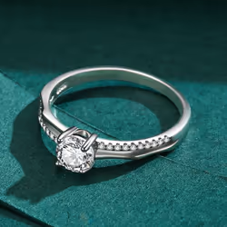 Tancise Classic 925 Sterling Silver  Zircon Ring Ladies Jewelry Wedding Promise Party Gift - silver, 9