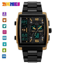 Skmei Sport Men Digital Display Multifunction Watch - Gold