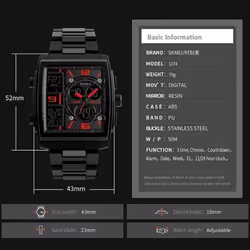Skmei Sport Men Digital Display Multifunction Watch - Blue
