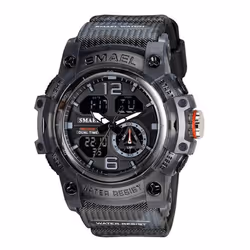 Smael Military Watch Quartz Wristwatches Sport 50m Waterproof Alarm Clock Light Analog Digital Male Clocks 8007 Mens Watches ...