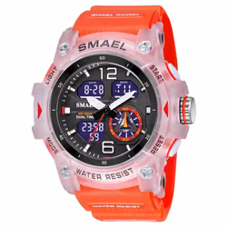 Smael Military Watch Quartz Wristwatches Sport 50m Waterproof Alarm Clock Light Analog Digital Male Clocks 8007 Mens Watches ...