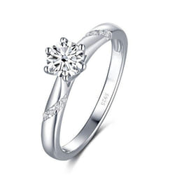 Bague Ringen Real 1.0 Carat Moissanite Diamond Rings For Women Fine Jewelry 925 Sterling Silver Engagement Wedding Lady Anillo - white, 5