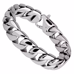 Fashion Jewelry Titanium Steel Classic Biker Black Silver Curb Chain Bracelet